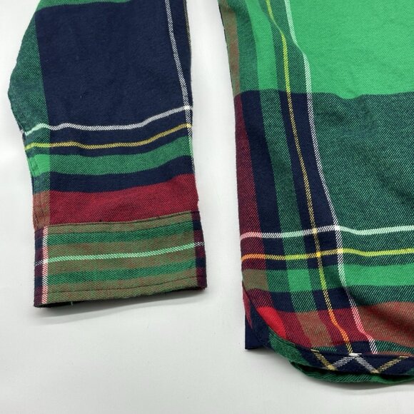 Parish Nation Men's Size 2XL Plaid Flannel Patch Long Sleeve Button Up Shirt NWT - Picture 10 of 11